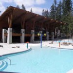 swimming pool at cultus lake cottages resort
